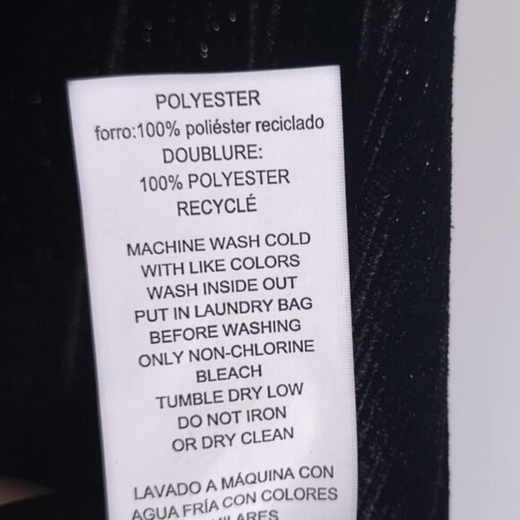 NWT MICHAEL KORS Black Silver Vneck Wide Leg Jumpsuit Tie Belt Sleeveless MEDIUM - Picture 12 of 14